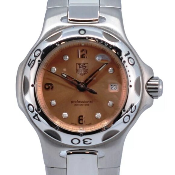 Vintage Ladies 28mm Tag Heuer Kirium Pink Copper Dial Swiss Watch! Ref: WL1319! - Picture 1 of 10